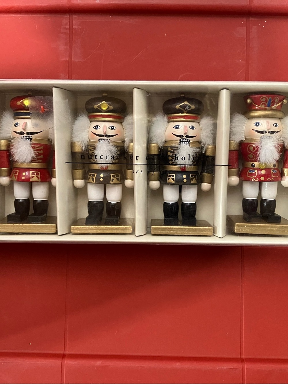 Classic Red and Gold Nutcracker Soldier Set - Holiday Home Decor